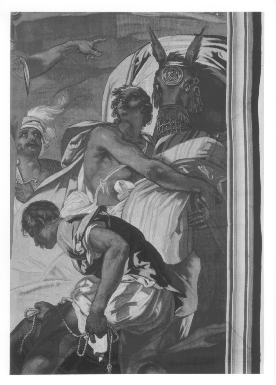 Arazzo - esodo dei Cartaginesi, Musei Reali, Palazzo Reale, Torino, dettaglio 1